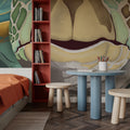 Hello Turtle, Light Blue Mural Wallpaper - room preview 06