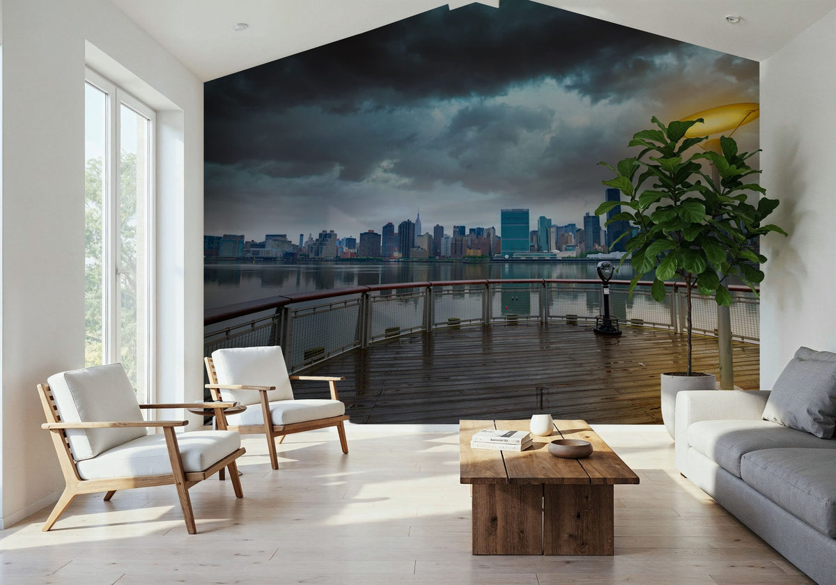 East River Dusk Mural Wallpaper - room preview 06