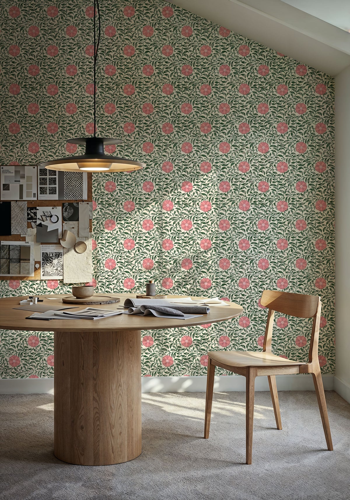 Authentique, Rose Pink Mural Wallpaper - room preview 06