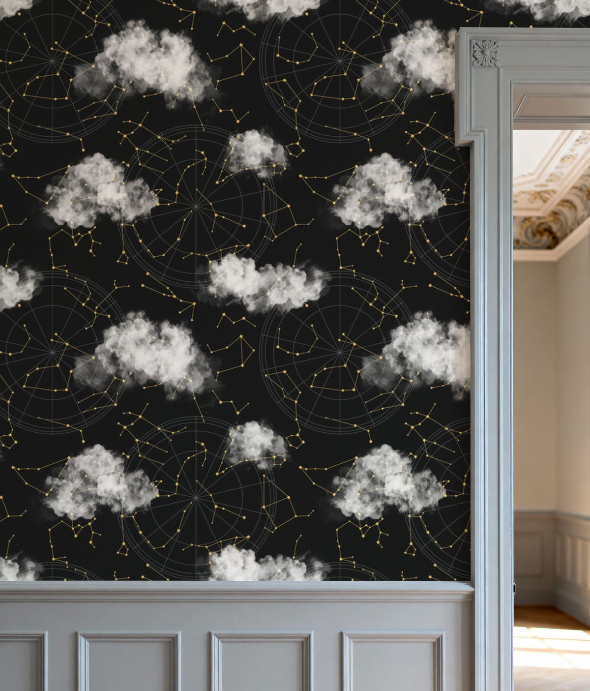 Cloudy Night Mural Wallpaper - room preview 06