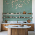 Beneath the Cherry Tree Mint Mural Wallpaper - room preview 06