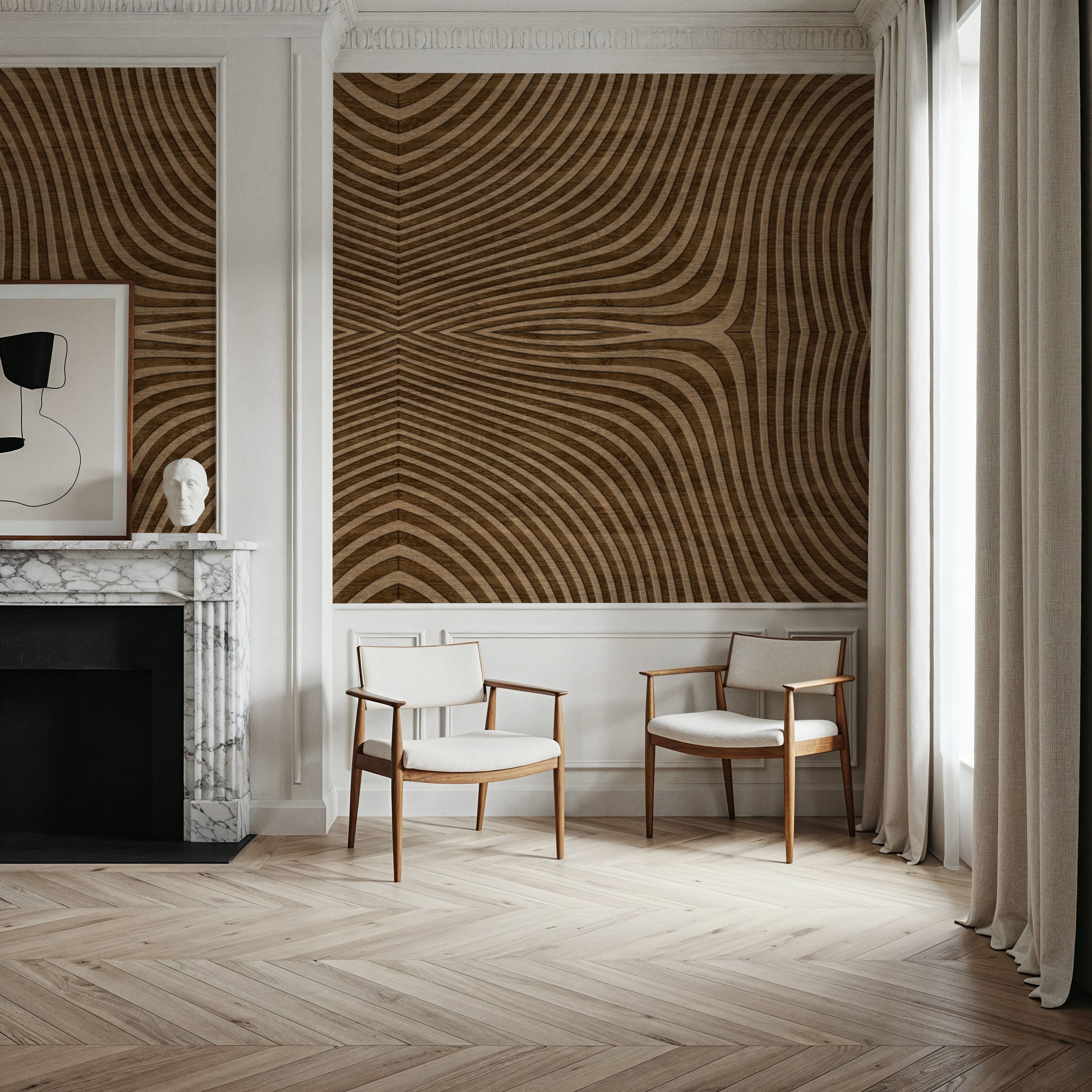 Bouncing Wood Mural Wallpaper