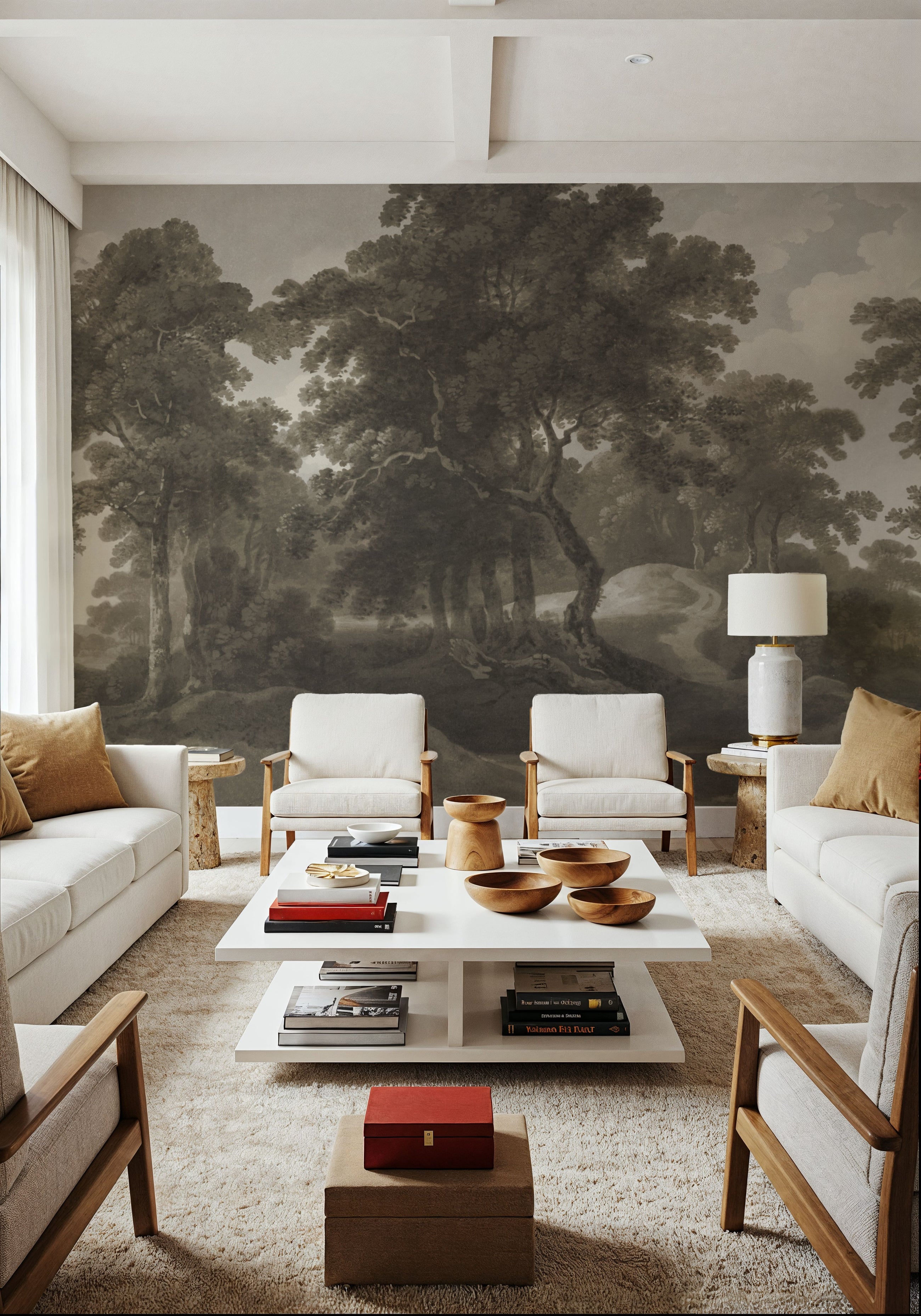 Historic Lands, Khaki Mural Wallpaper