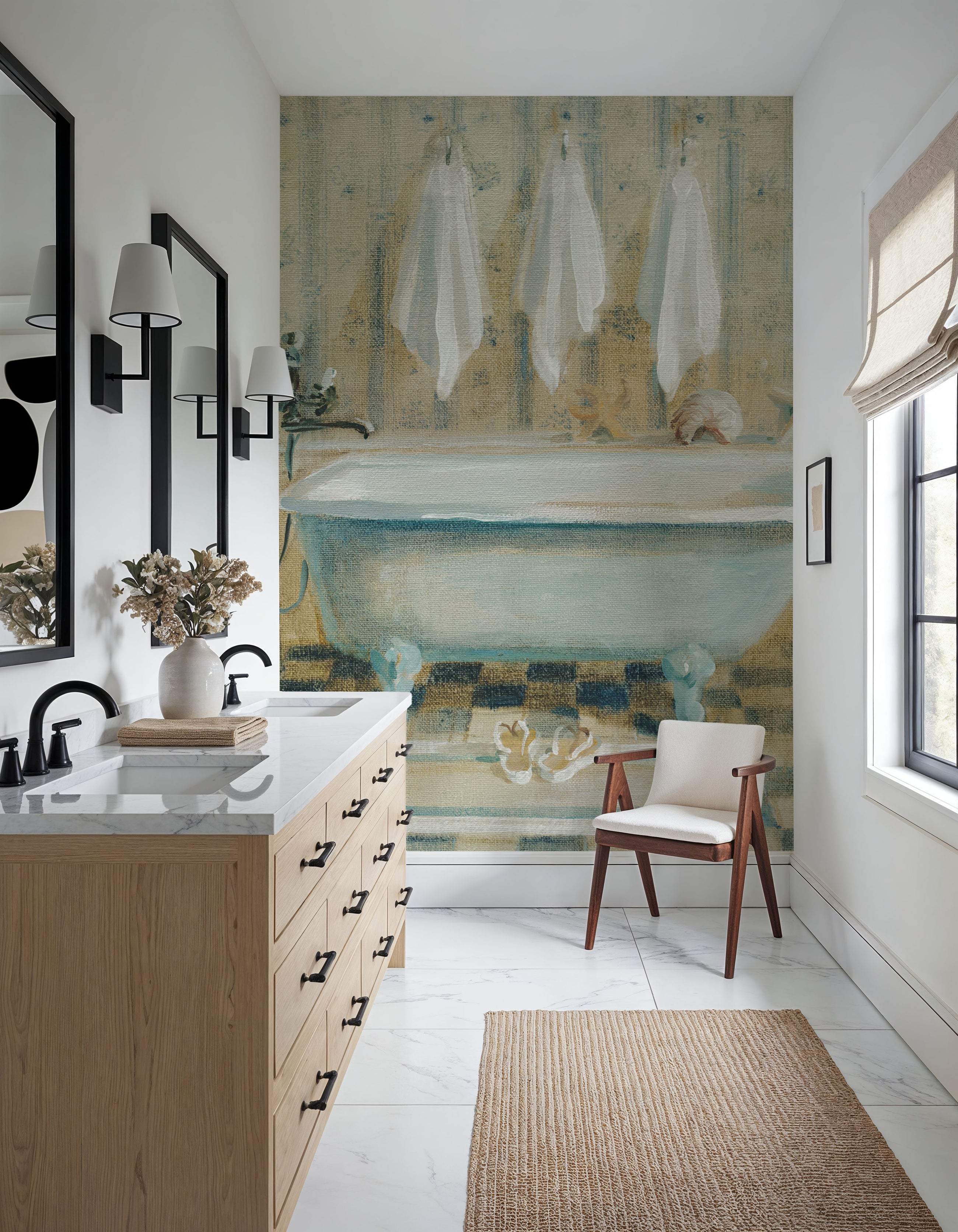 Victorian Bath III Mural Wallpaper