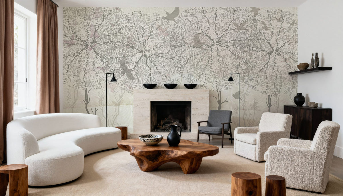 Shade of Trees Mural Wallpaper - room preview 06