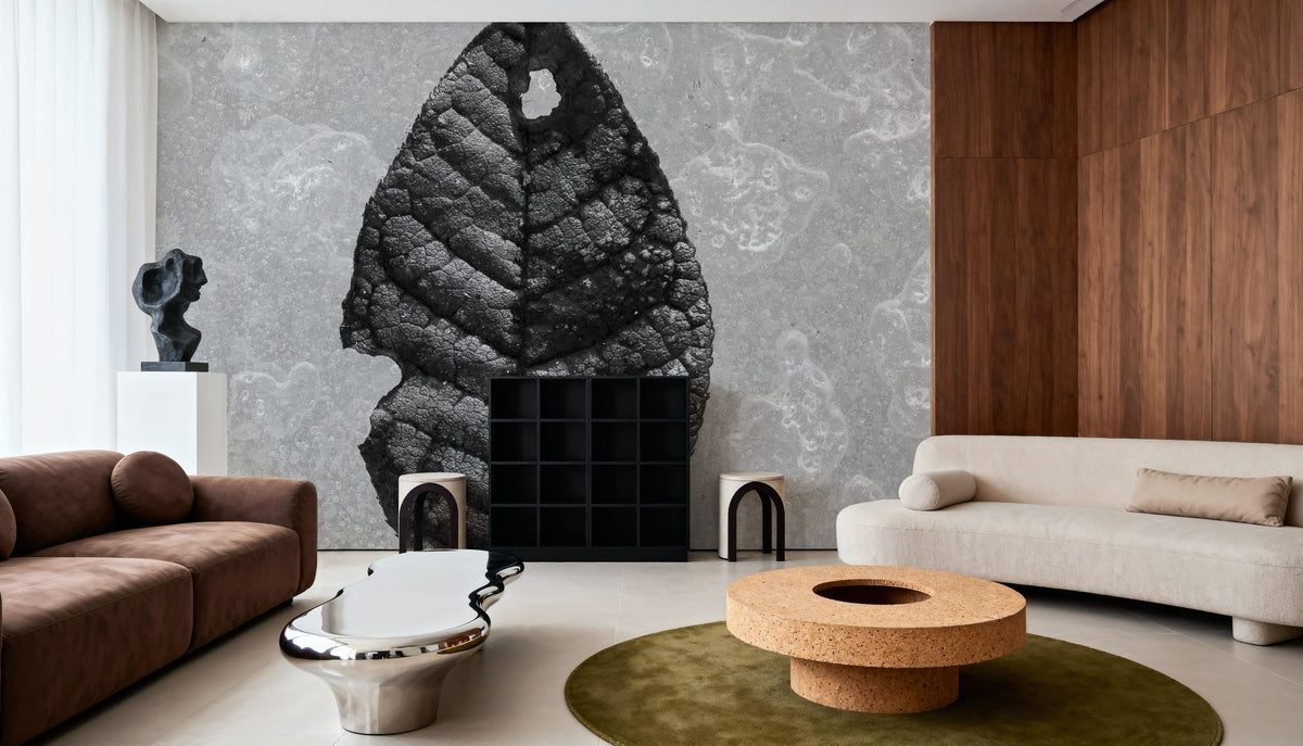Frozen Leaf Mural Wallpaper - room preview 06