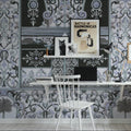 German Renaissance, Periwinkle Mural Wallpaper - room preview 06