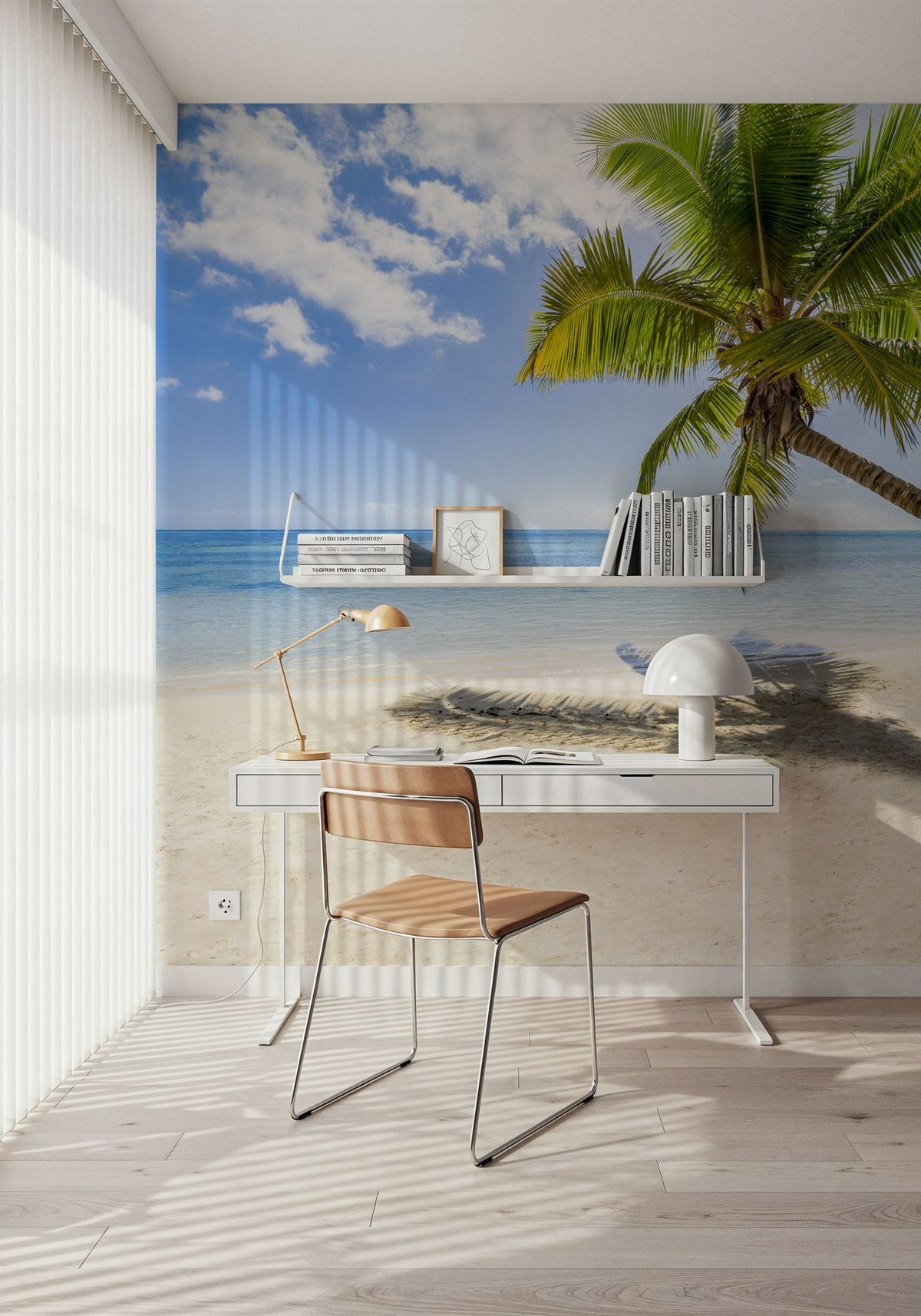 Resting Palm Tree Mural Wallpaper - room preview 06
