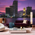 Sunset Pink Twilight Metropolis Mural Wallpaper - room preview 06