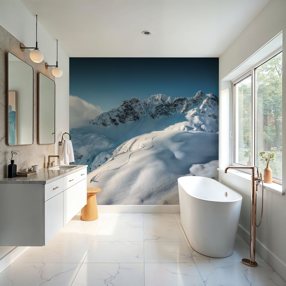 Go Ski Mural Wallpaper - room preview 06
