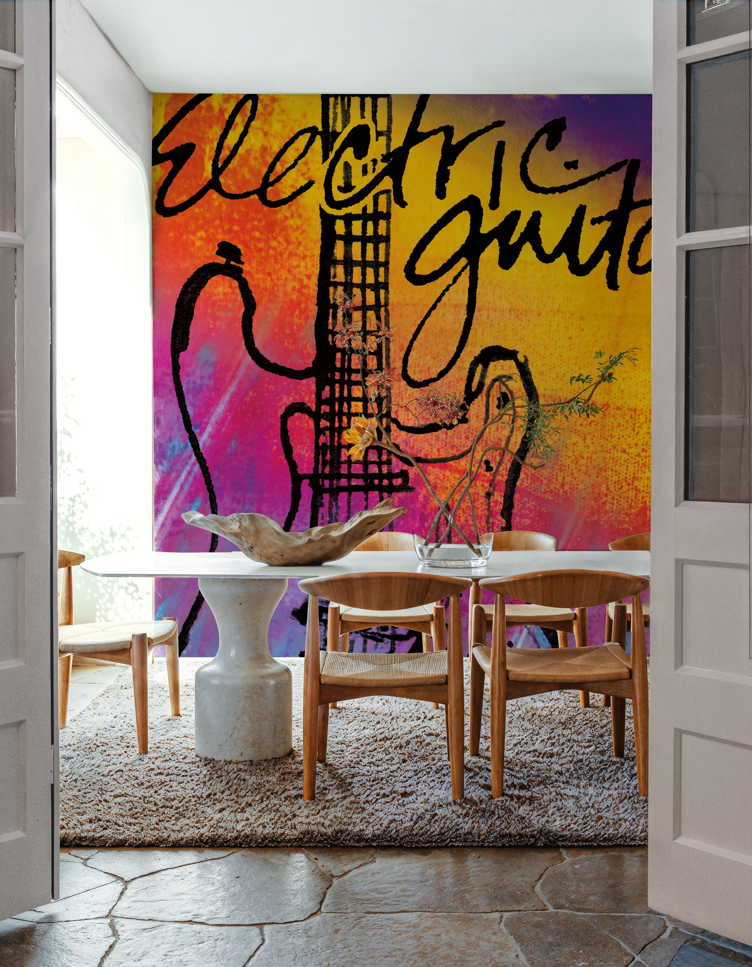 Guitar Mural Wallpaper