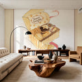 Sweet Delights on Stripes Mural Wallpaper - room preview 06