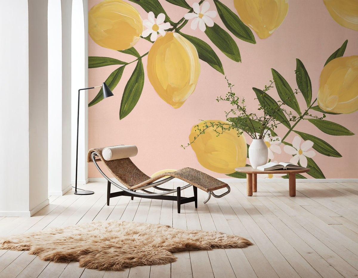 Garden Lemons Mural Wallpaper - room preview 06