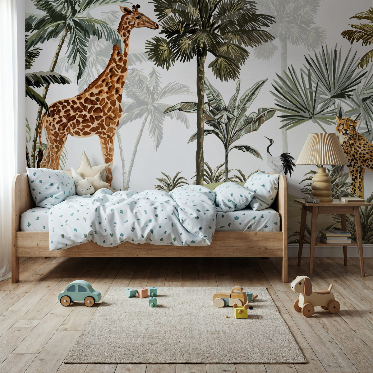The Giraffes Paradise Mural Wallpaper - room preview 06