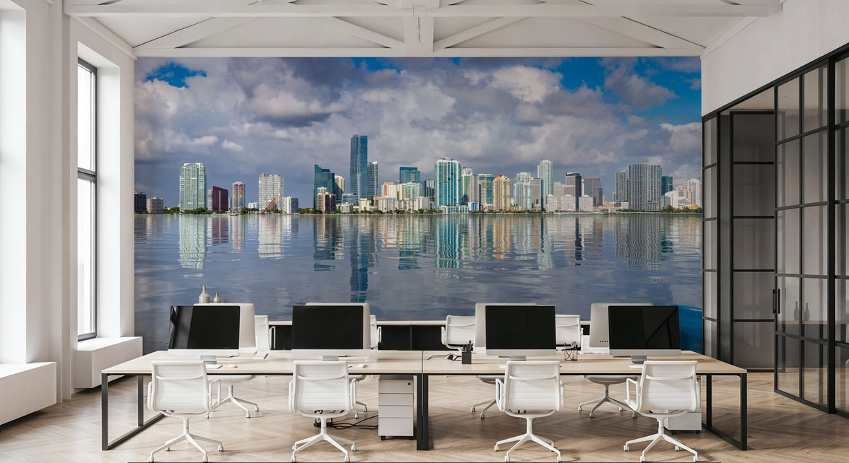 Miami Skyline Mural Wallpaper - room preview 06