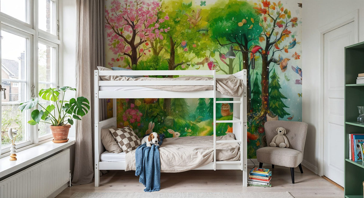 Forest Through the Seasons Mural Wallpaper - room preview 06