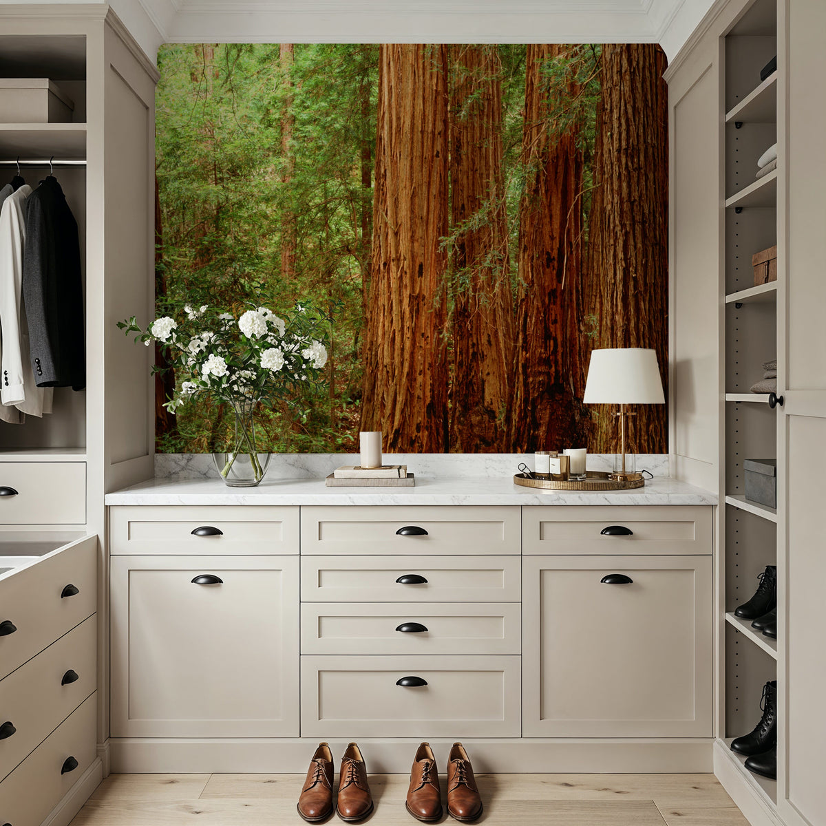 Ancient Timber Glow Mural Wallpaper - room preview 06