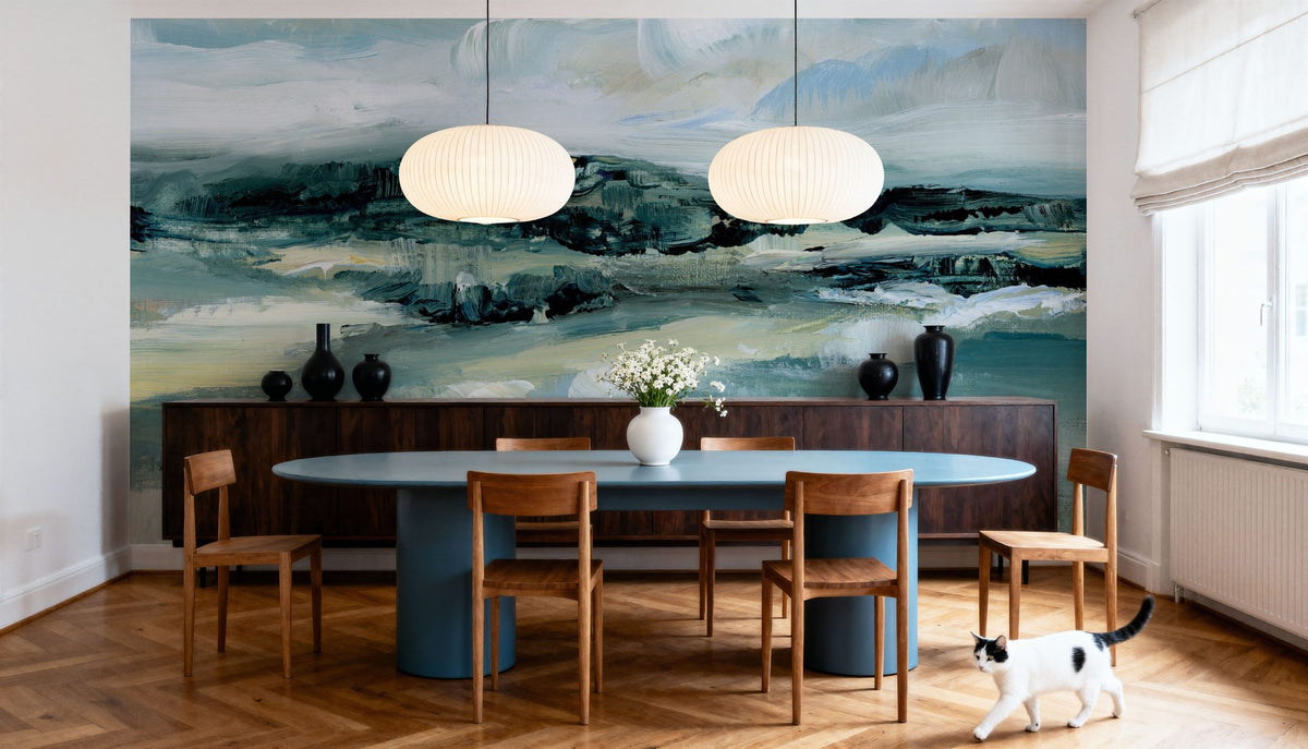 Clouds Incoming Mural Wallpaper - room preview 06