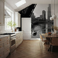 Urban River Crossing Mural Wallpaper - room preview 06