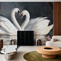 Swan Lake Mural Wallpaper - Neutral Tone - room preview 06