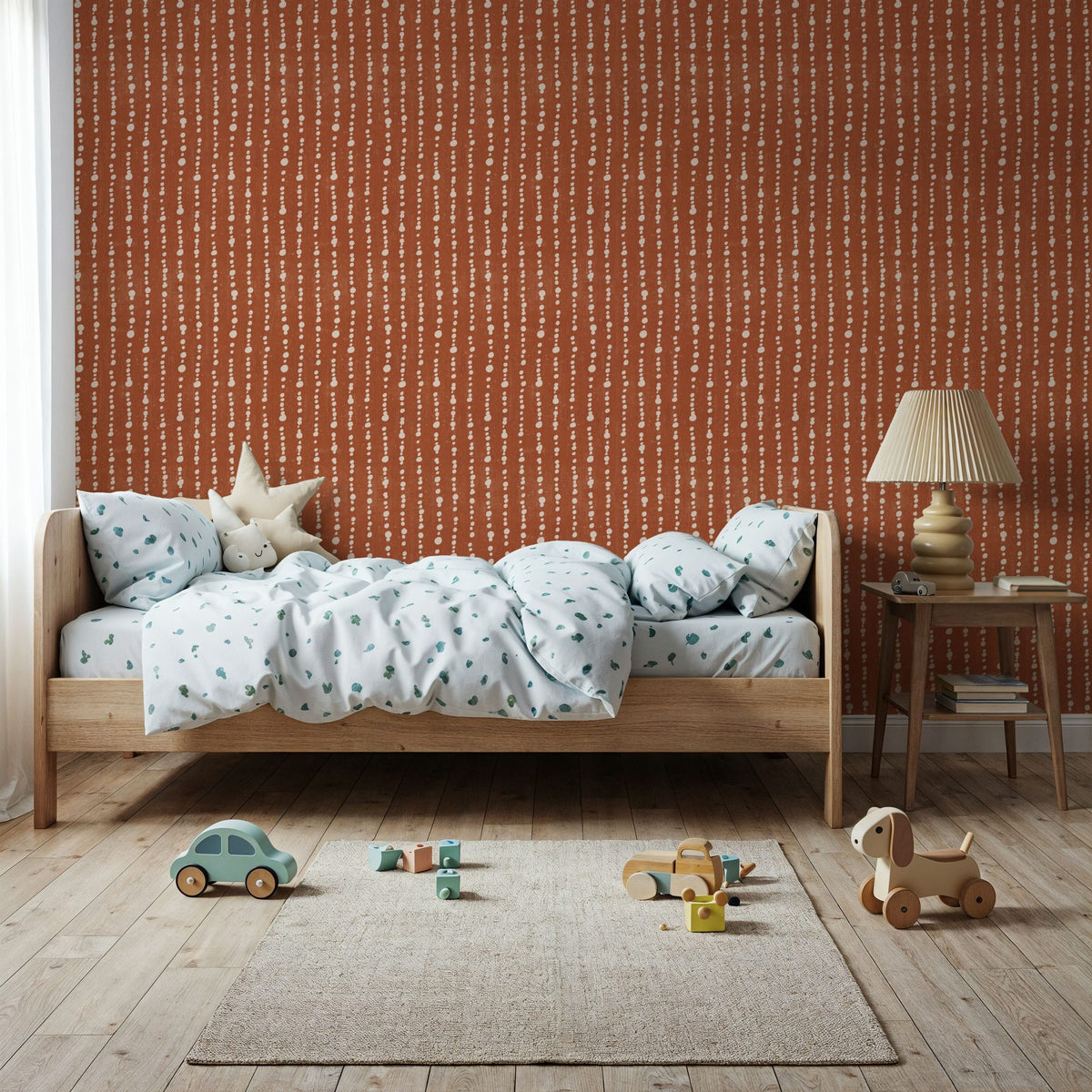 Woodland Drops Brown Mural Wallpaper - room preview 06