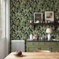 Olive Branch Mural Wallpaper - Warm Tone - room preview 06