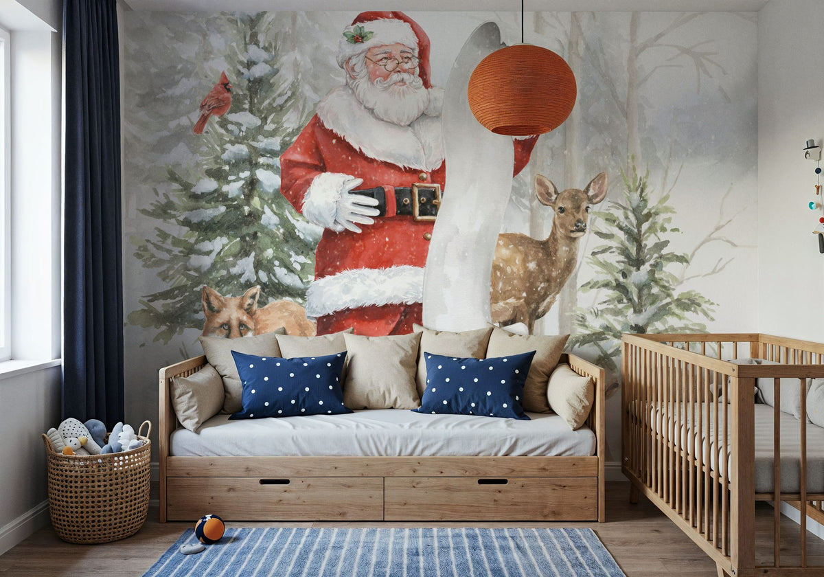 Woodland Santa IV Mural Wallpaper - room preview 06