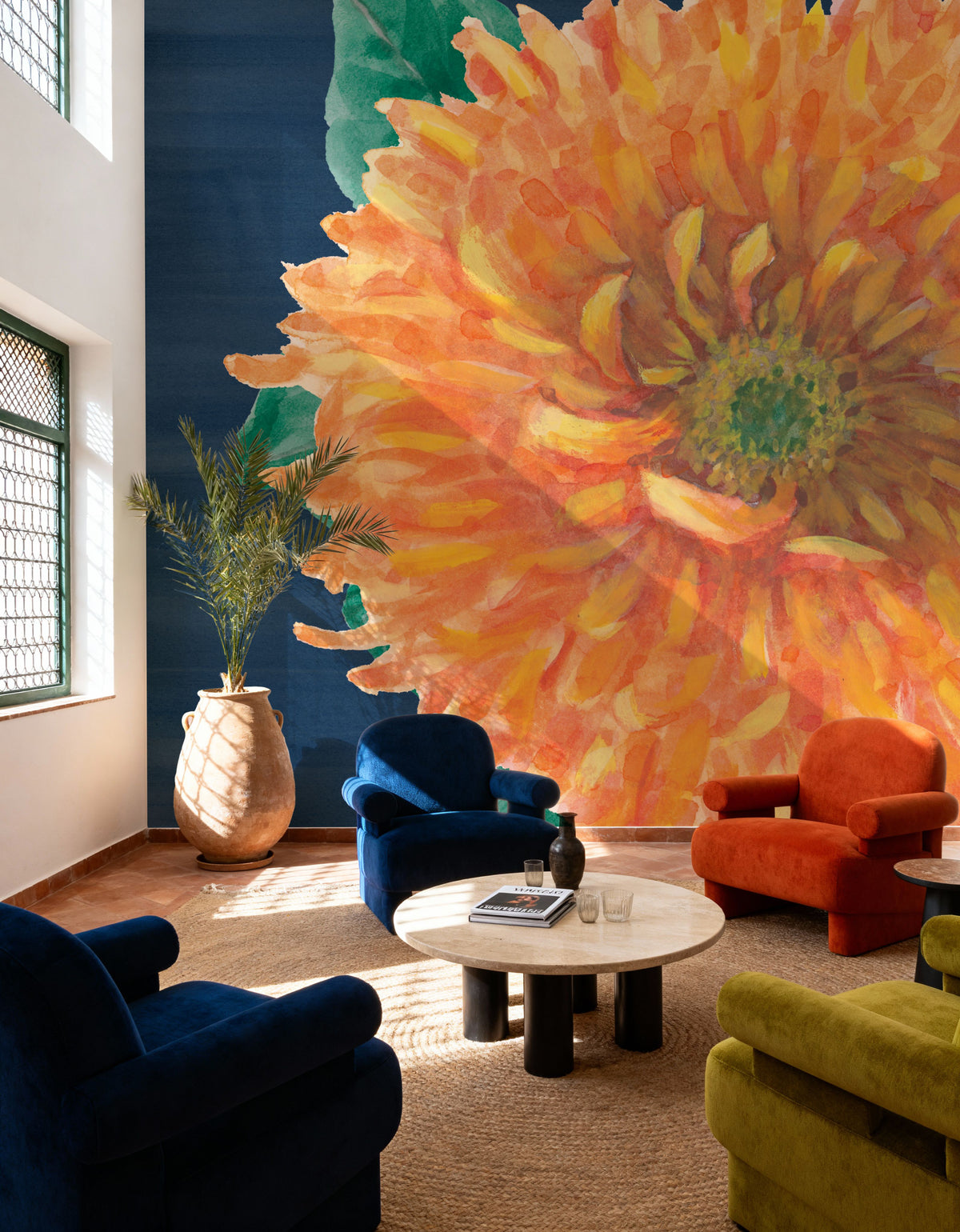 Floral Drama XI Mural Wallpaper - room preview 06