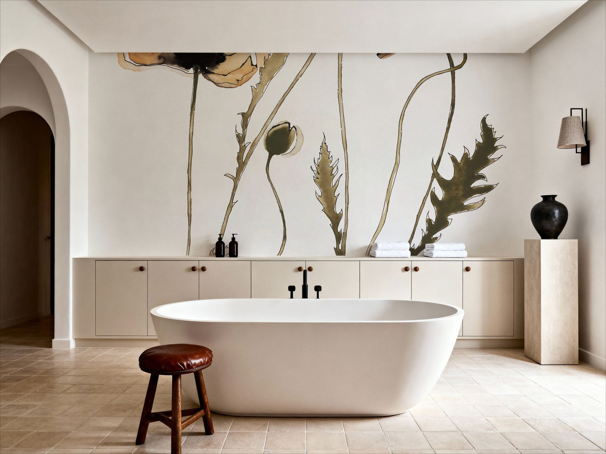 Autumn Orientals Vignette I Mural Wallpaper - room preview 06