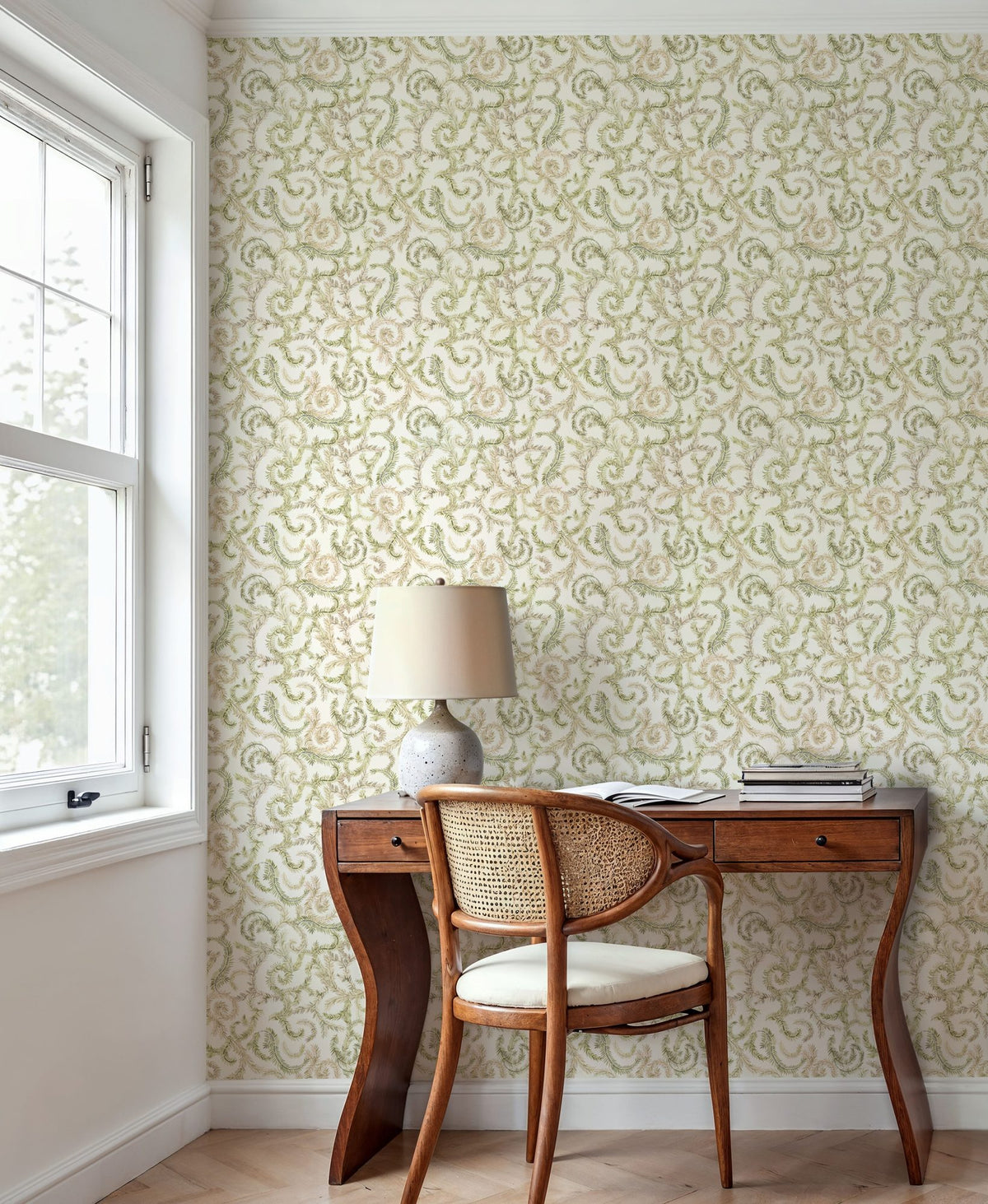 Olive Tree, Twig Green Mural Wallpaper - room preview 06