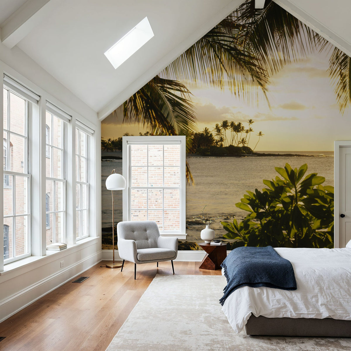 Golden Palm Cove Mural Wallpaper - room preview 06