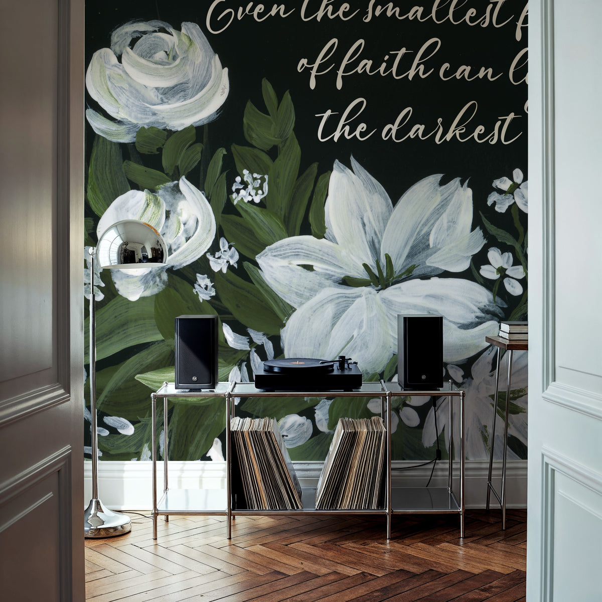 Moody Wildflowers Mural Wallpaper - room preview 06