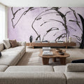 Midnight Plum Leaf I Mural Wallpaper - room preview 06
