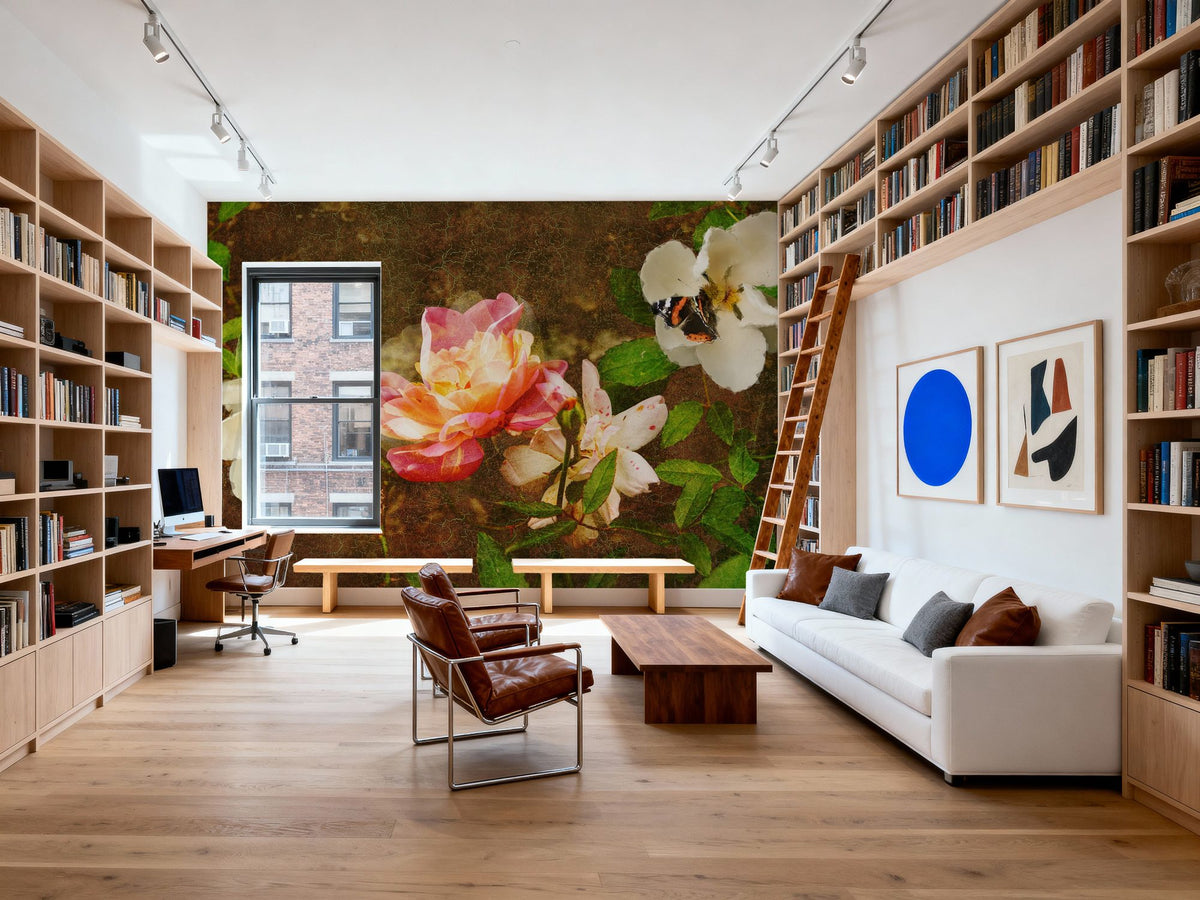 Autumn Reverie Mural Wallpaper - Red Tone - room preview 06