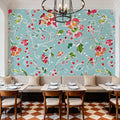 Holiday Wings VIII Blue Mural Wallpaper - room preview 06