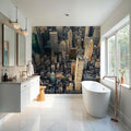 City From Above Mural Wallpaper - room preview 06