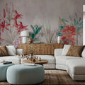 Field of Dreams Bright Red Mural Wallpaper - room preview 06