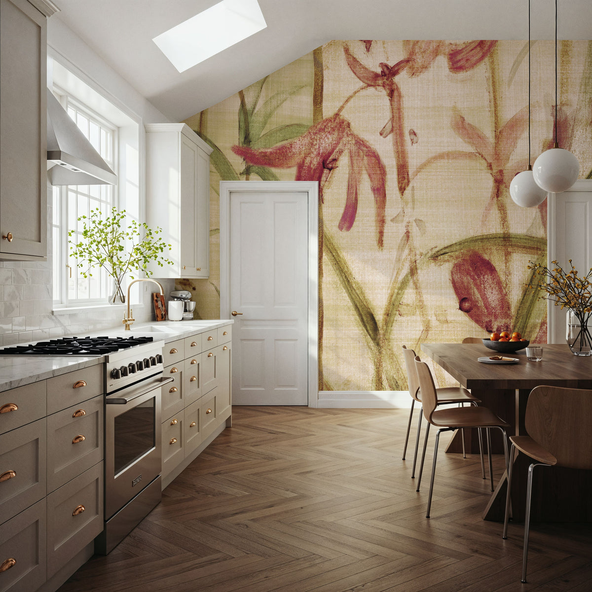 Orchids Cropped I Mural Wallpaper - room preview 06