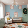 Blue Hedgehog Mural Wallpaper - room preview 06