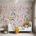 Bird Garden Pink Mural Wallpaper - room preview 06