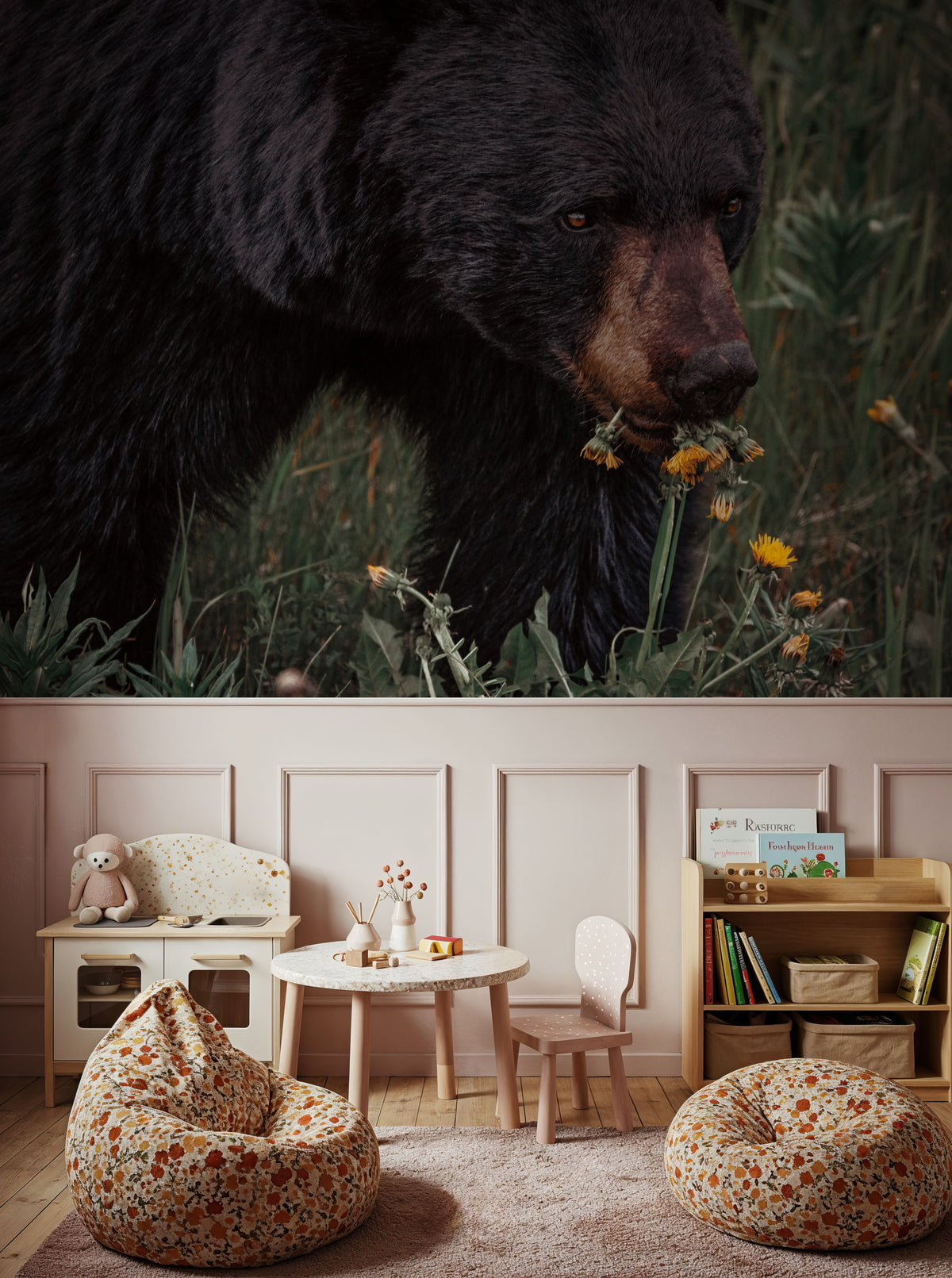 Hungry Bear Mural Wallpaper - room preview 06