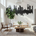 Manama Skyline Black & White Mural Wallpaper - room preview 06