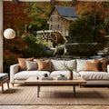 Autumn Watermill Haven Mural Wallpaper - room preview 06