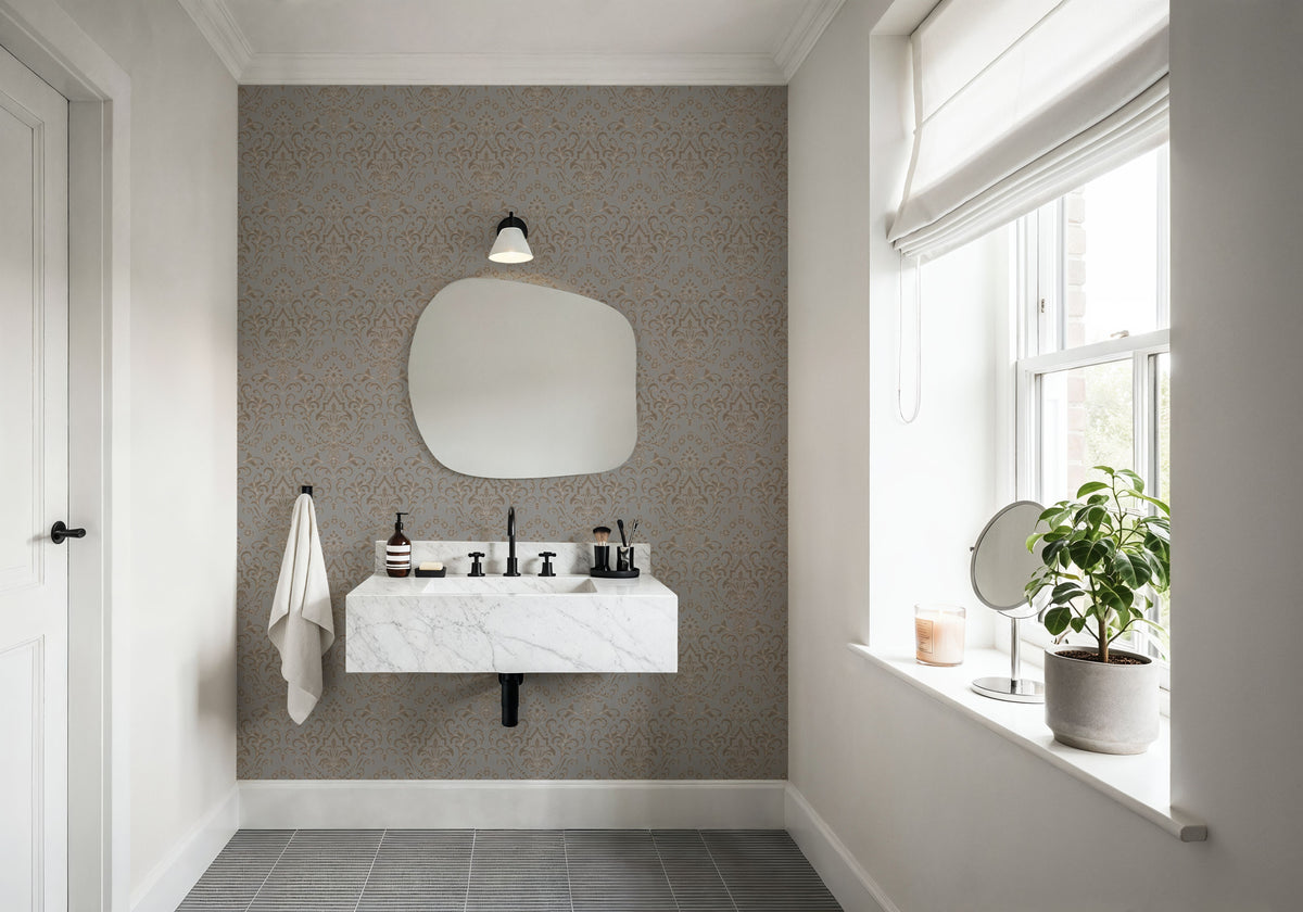 Ludovici Pattern; Mauve Mural Wallpaper - room preview 06