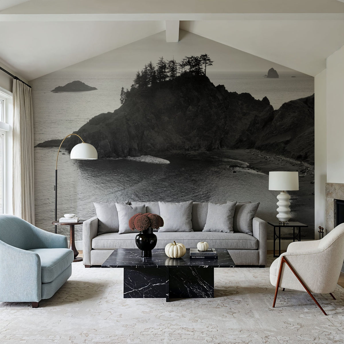 Sunset Over Oregon Coast Mural Wallpaper - room preview 06