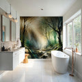 Misty Forest Awakening Mural Wallpaper - room preview 06