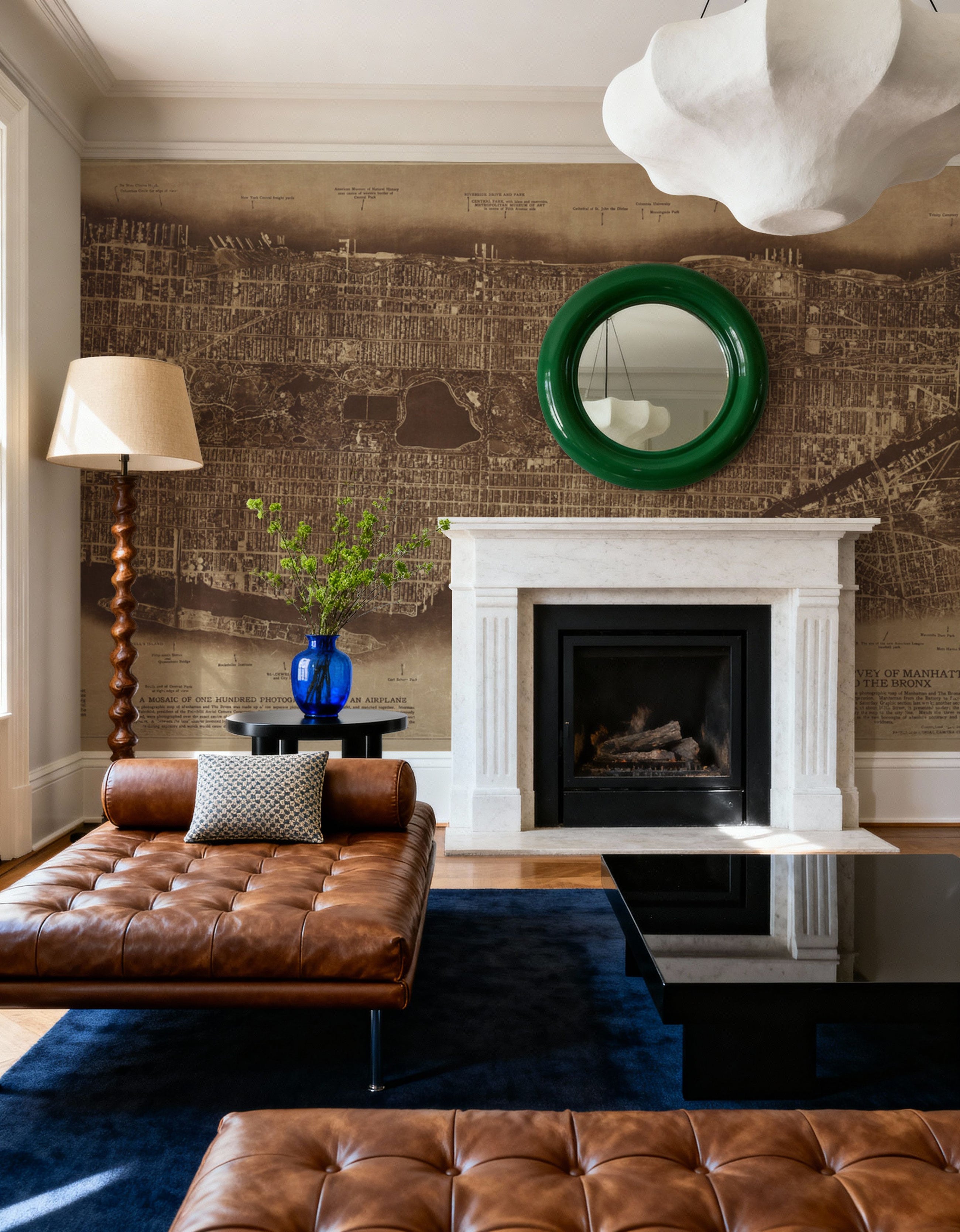 Manhattan From Above 1922 Vintage Mural Wallpaper
