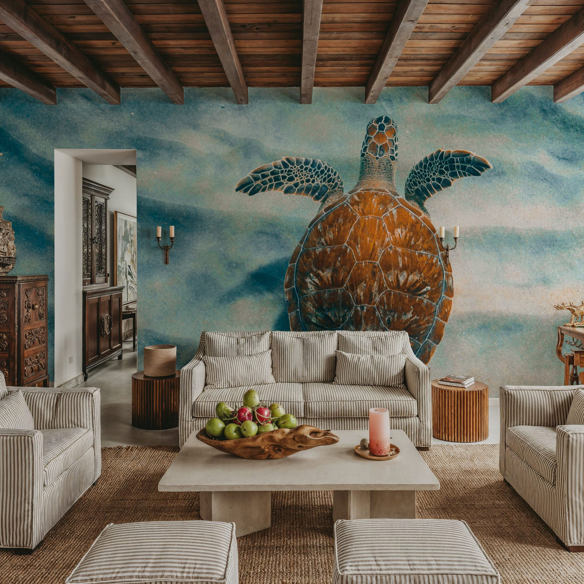 Sandbar Sea Turtle I Mural Wallpaper - room preview 06
