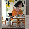 Knitting with Cats Mural Wallpaper - room preview 06