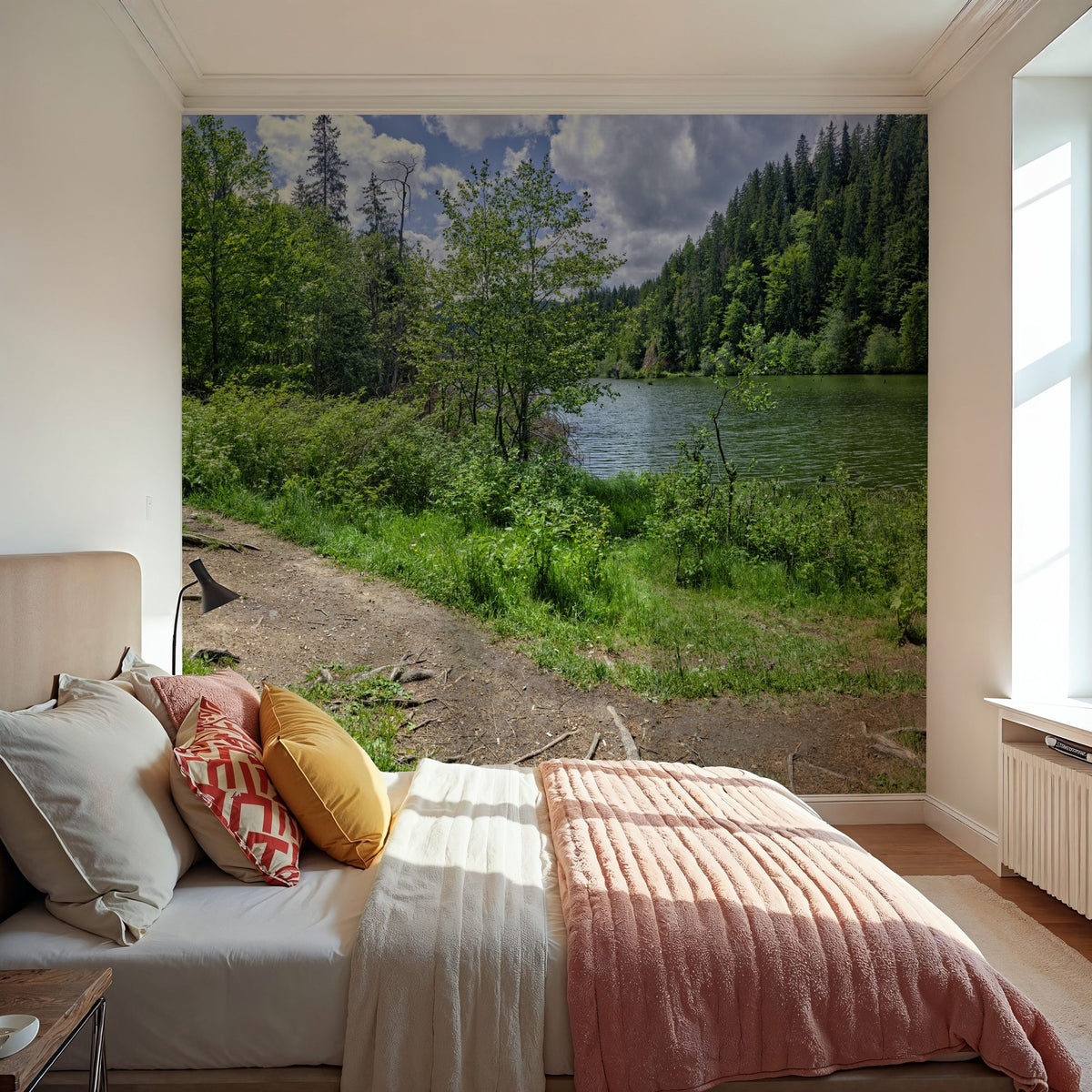 Lakeside Serenity Mural Wallpaper - room preview 06